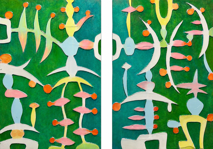 Ammolite (diptych) by Juan Alonso-Rodríguez
