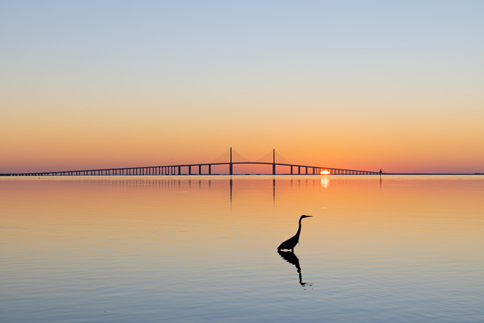 Sunshine Skyway Sunrise by John Merriam